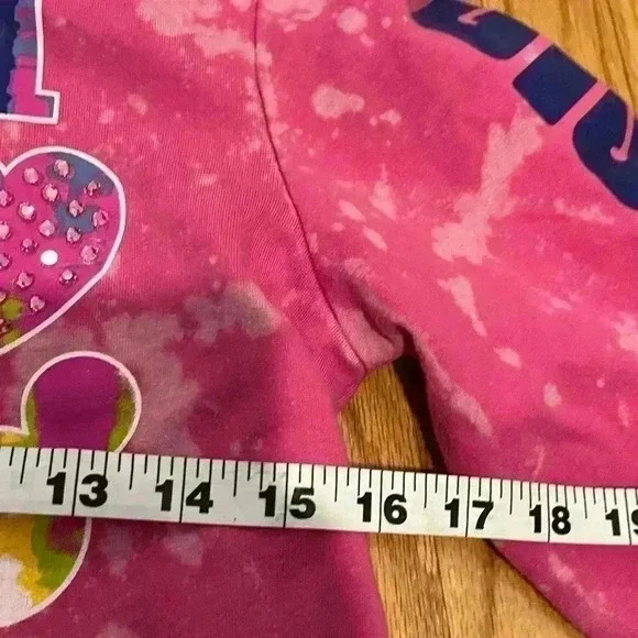 Authentic original Disney Parks I love Mickey heart zip up hoodie sz S tye dye - Picture 5 of 8